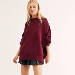 BRAND NEW Free People Easy Street Tunic color: Pomegranate